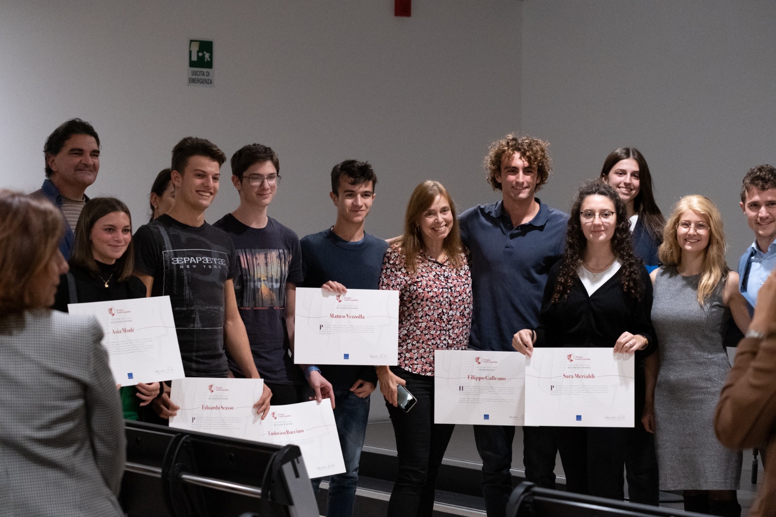 Studenti premiati con la Presidenza del Premio 2